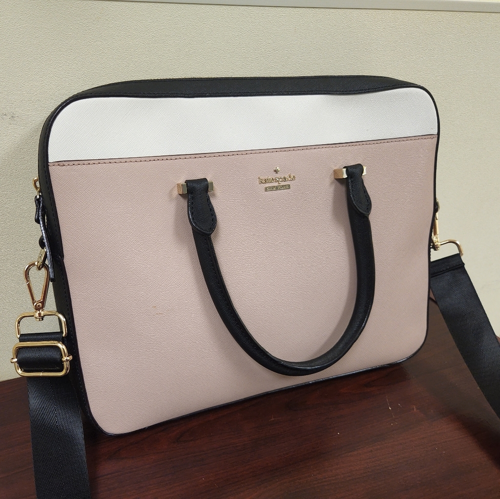 Kate Spade 13in Leather Laptop Bag with Shoulder Strap
